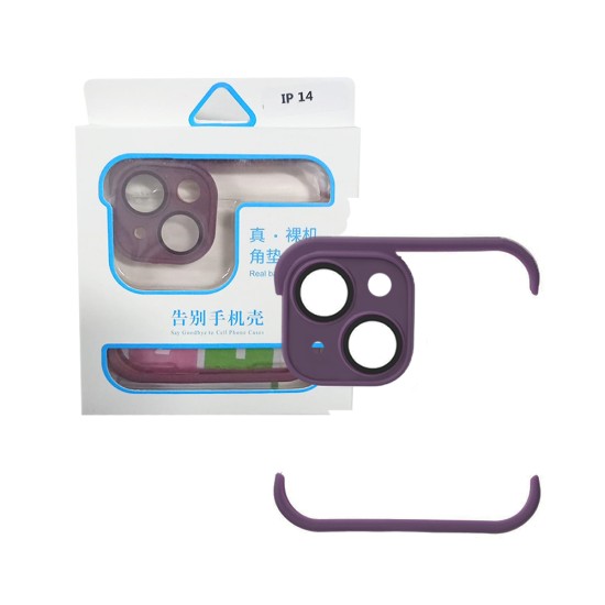 Capa de Bumper Mini com Proteção de Câmera para Apple iPhone 14 Roxo Escuro Capa de Bumper Mini com Proteção de Câmera para Apple iPhone 14 Roxo Escuro